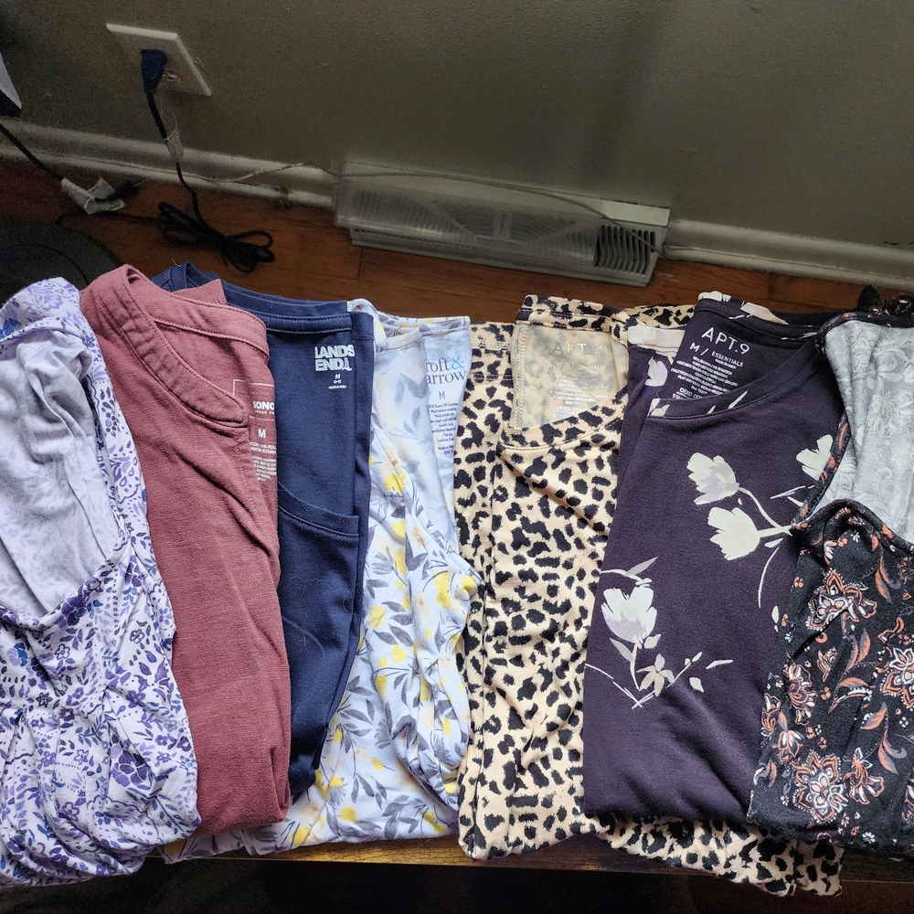 Mixed Pattern and Solid Sleevless Tops Collection
